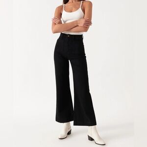 Rolla’s High Rise Wide Leg Sailor Jean: Jet Black, size 27. NWT